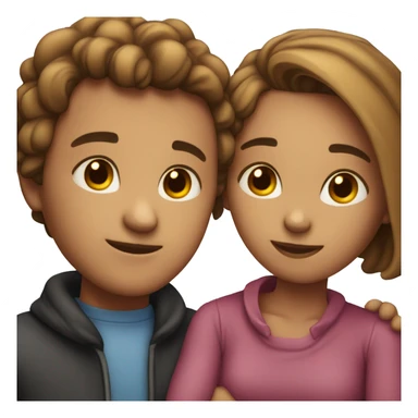 a couple who look identical but hug each other so you don't know if they are siblings or dating sticker