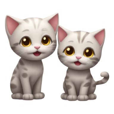 two cute kitties inlove  sticker