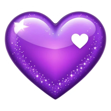 Purple Heart with sparkles sticker