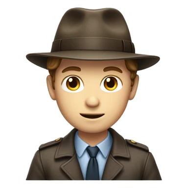 Handsome white boy with brown hair dressed like an investigator sticker