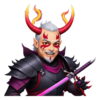 Demon-Horned Warrior sticker