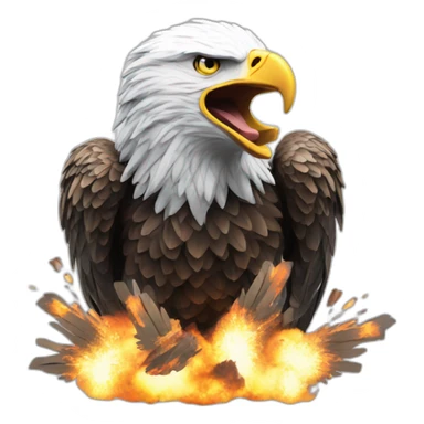 American eagle with explosions sticker