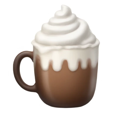 A mug of hot chocolate with marshmallows and whipped cream  sticker