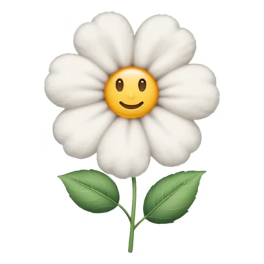 cotton flower emoji sticker
