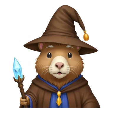 Cute capybara wizard sticker