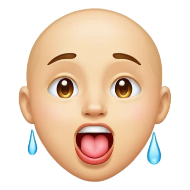 tears of joy face with tongue out sticker