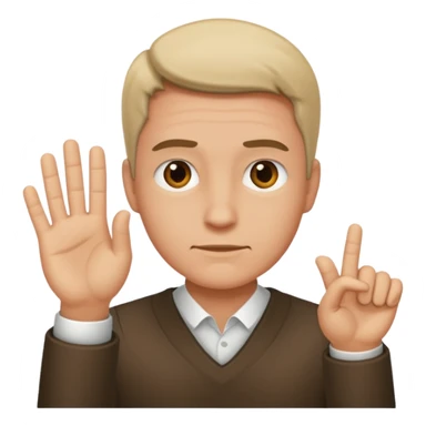 Man no decision gesture sticker