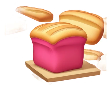 Hot pink loaf of bread sticker