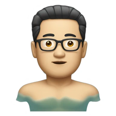 kim jongun swimming sticker