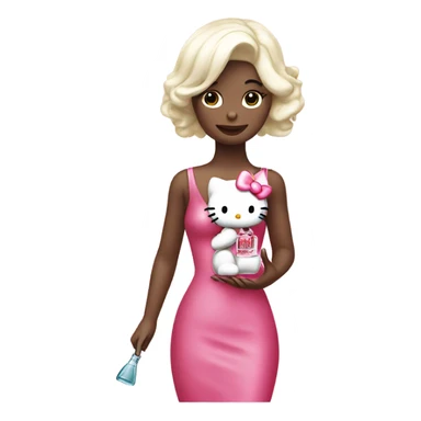 Hello Kitty hechandose perfume miss dior sticker