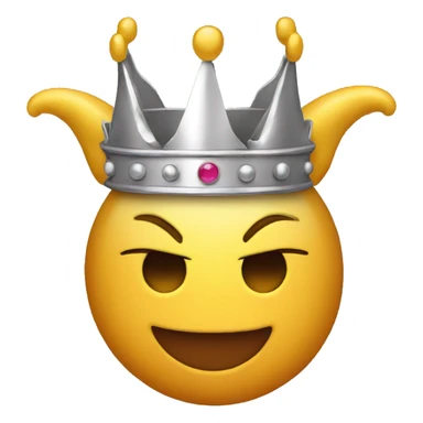  horned emoji face with crown sticker