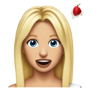 Britney Spears eating a piece of cake sticker