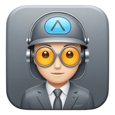 app icon for AI agent super minimastic sticker