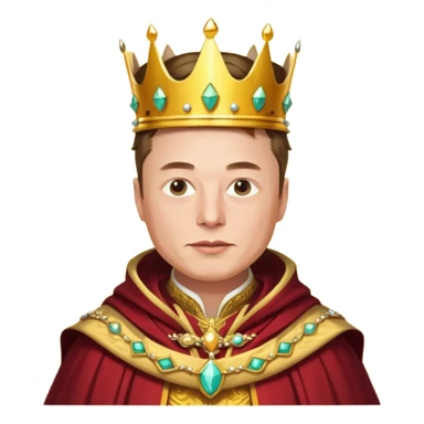 Elon musk as king sticker