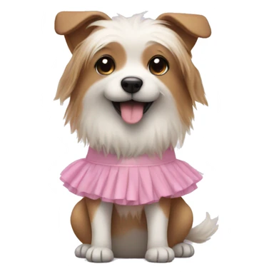 Dog in tutu sticker