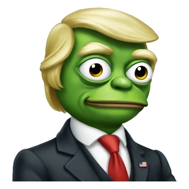 president donald pepe the frog sticker