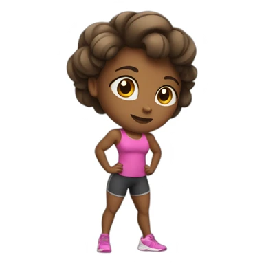 Fille qui fait de la gym  sticker