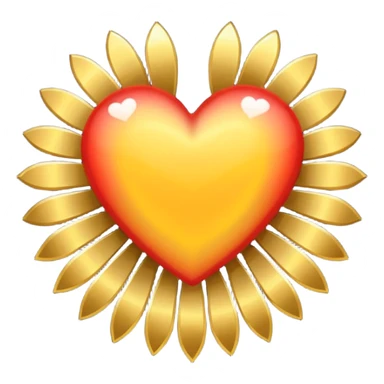 Beautiful magnificent radiating love and light heart  sticker