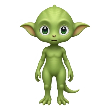 full body cute roughly humanoid peacefull alien furry with 2 legs and eye stalks stands upright and looks intelligent ...wears clothing. not green..looks happy and cudly... doesnt have eyes on face, there is a stalk coming from top of head with a single large eye sticker