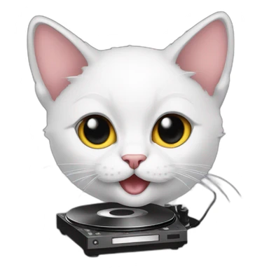 Dj kitten sticker