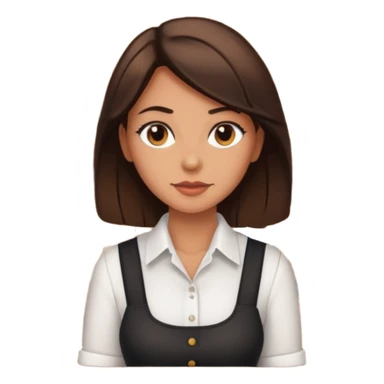 Female brunette bartender sticker