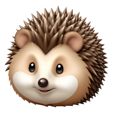 Hedgehog with white heart sticker