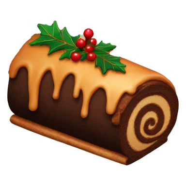 Yule log cake sticker