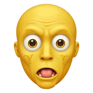 Bog eyed yellow man drooling like a moron sticker