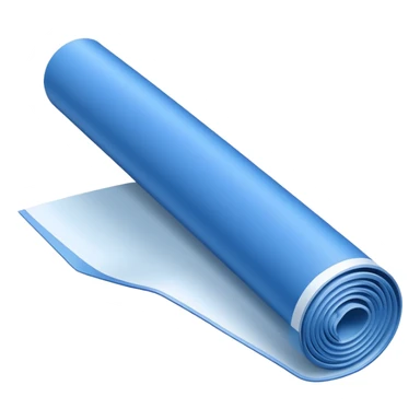blue blueprint with white lines, partially unrolled, side view sticker