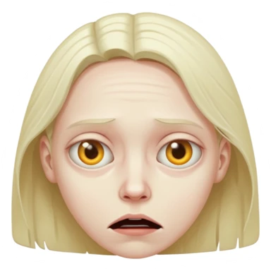 uncanny person creepy face sticker