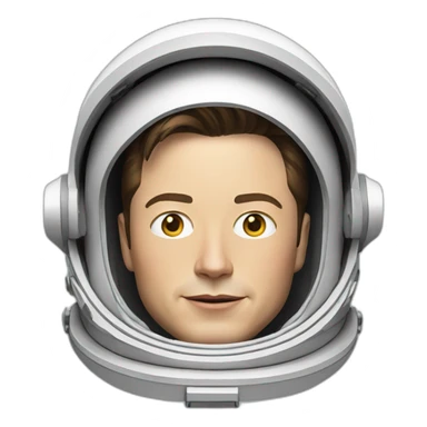 elon musk in astronaut suit sticker