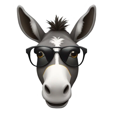 donkey wearing sunglasses sticker