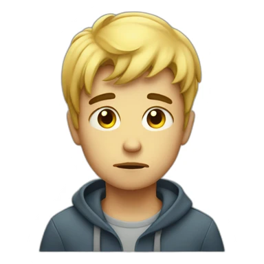 Depressed boy sticker