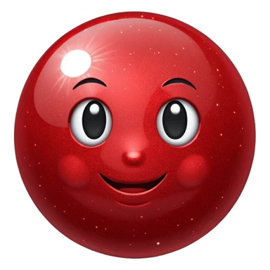 glitter bolinha vermelha pequena sticker