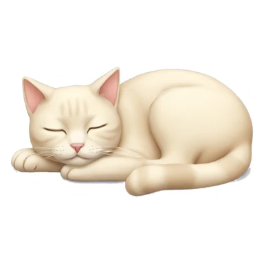 Cream colored cat sleeping sticker