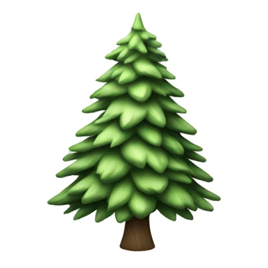  actual white fir christmas tree isolated.  sticker