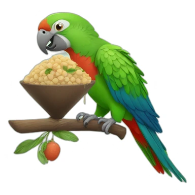 parrot eating pigeon sticker
