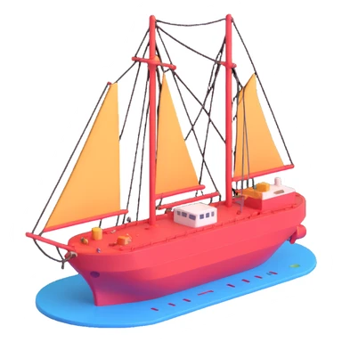 port with cargo ship sticker