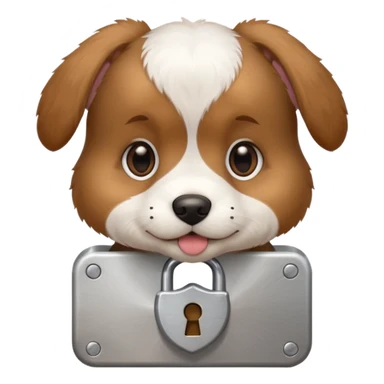 Data, puppy face lock, server sticker