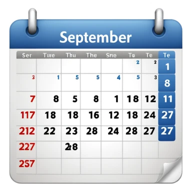 Calendar september sticker