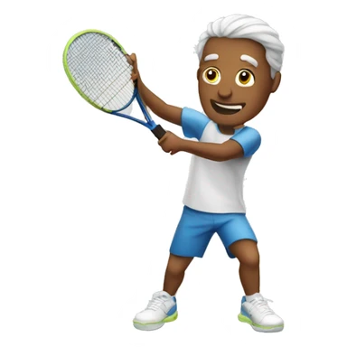 a man plays tenis sticker