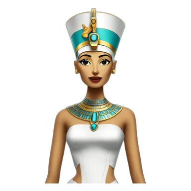Nefertiti with futuristic dressing sticker