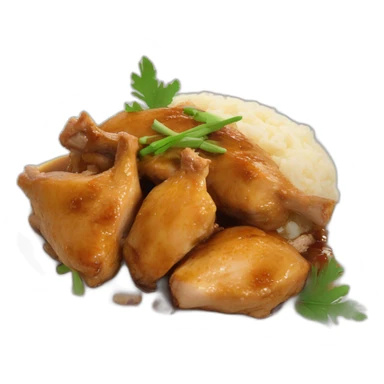 chicken pork adobo dish on a cream plate sticker