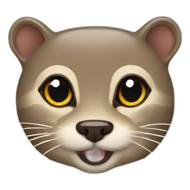 Loutre sur un chat sticker