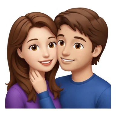 Kissing bf and brwon your hir  sticker