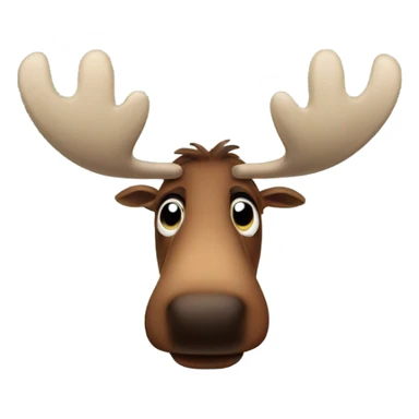 A moose covering his nose from a bad smell sticker