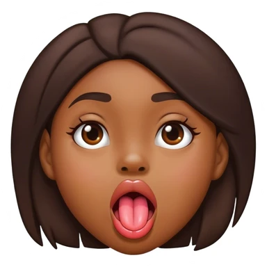 Black girl sticking out tongue sticker