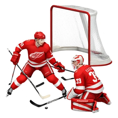 Detroit red wings score Philadelphia flyers goalie sticker