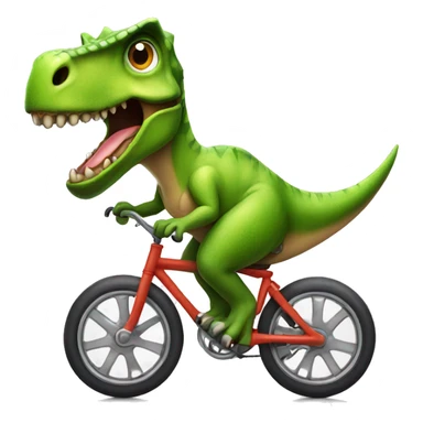 Dinosaur on a bike sticker