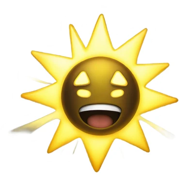 bursting star glowing yellow sticker